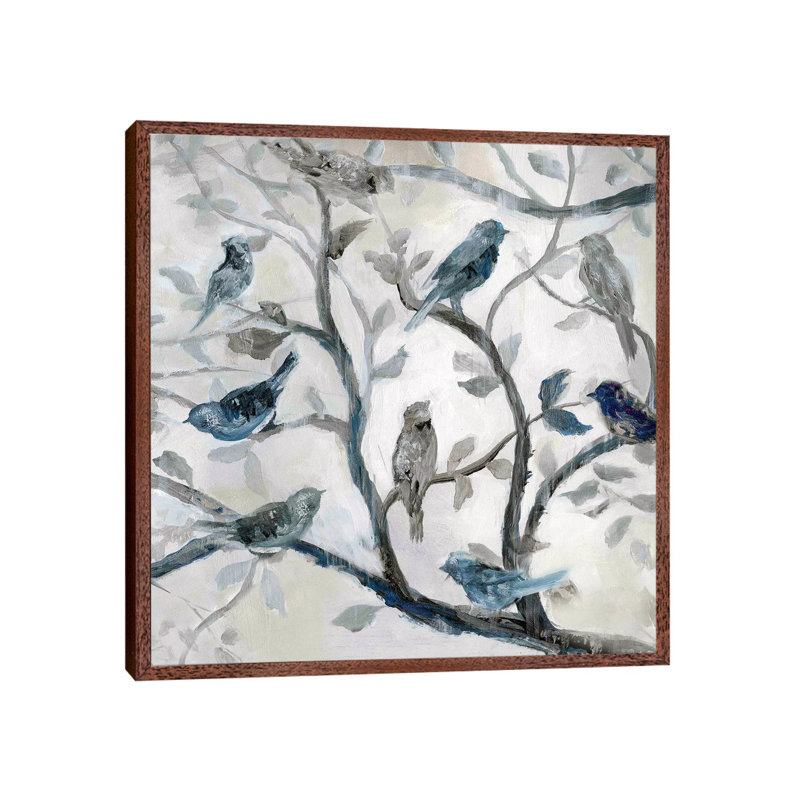 Morning Song II by Nan - Painting on Canvas, 66.04 cm H x 66.04 cm W, Classic Brown Wood Framed Canvas