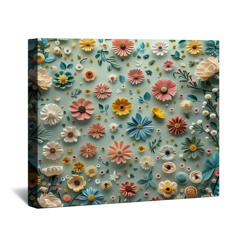 Toile de galerie à motif floral - décoration murale florale en plusieurs tailles, 11 x 14 pouces