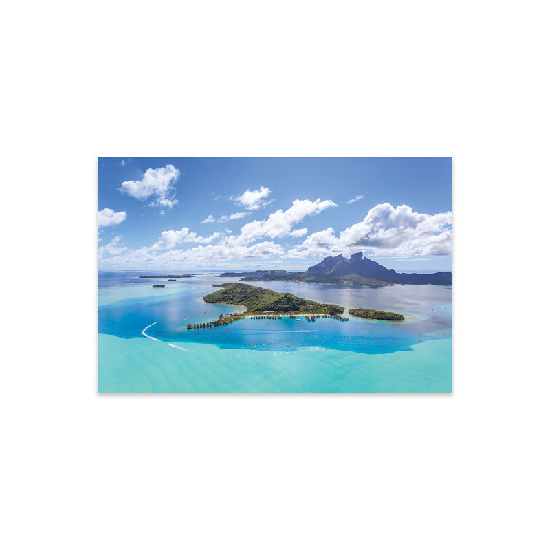 Île de Bora Bora, Polynésie française II, impression sur verre acrylique, H 16 po x l 24 po x P 0,25 po