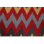 Tapis de couloir en laine rouge/jaune à chevrons fait à la main KilimTapis décoratif