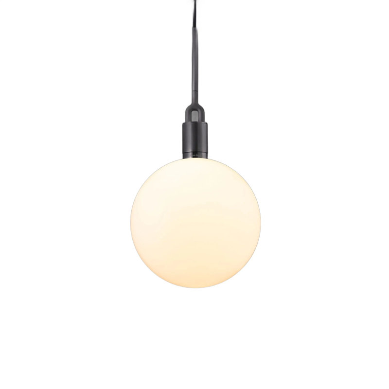 Linear Knurl 1 - Light LED Pendant, Opal, Gun Metal