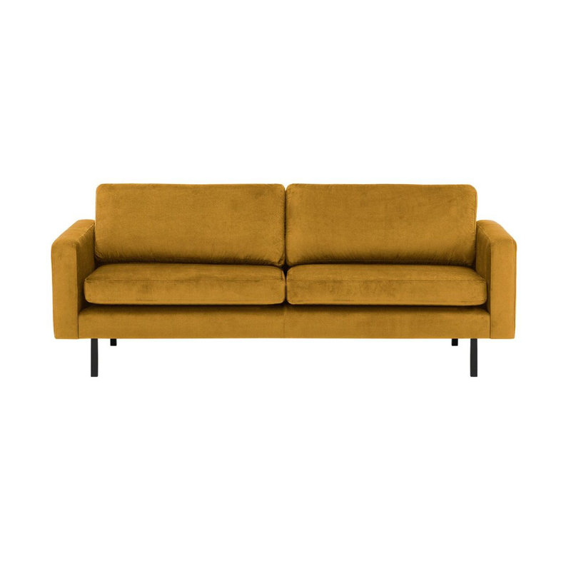 Lioni 3 Seater Velvet Sofa, Yellow