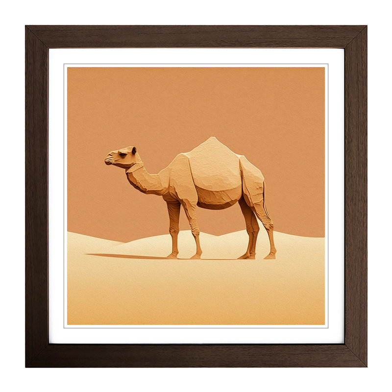 Single Picture Frame Print on Wood, Walnut