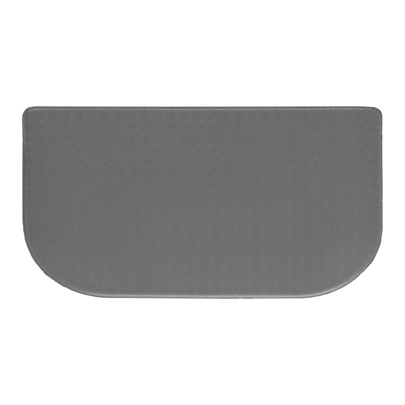 Charcoal Gray PVC Semi-Circle Anti-Fatigue Kitchen Mat