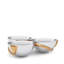 Deco Leaves - 3 Bowl Condiment Server