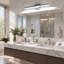 Applique murale moderne chromée de 24 po avec barre DEL intégrée à intensité variable pour salle de bain-2006774379-2011523636