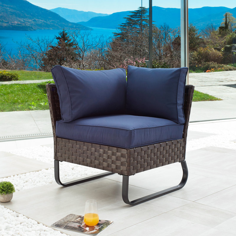 Chaise de terrasse avec coussins Heiman