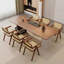 Bureau brun clair + noir + bois massif rectangulaire transparent + fer + acrylique-109793355
