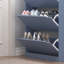Armoire de rangement à chaussures à 3 niveaux avec tiroirs rabattables, organisateur de chaussures autoportant 24 paires de 31,5 po de largeur pour le vestibule-1337289174