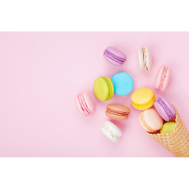Colorful Macaroon - Wrapped Canvas Print, 81cm H x 122cm W x 3.8cm D