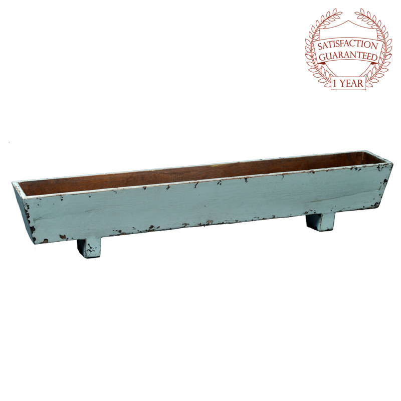 Pot à fleurs surélevé en bois Magar, Turquoise
