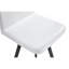 Ensemble de table de salle à manger 7 pièces rectangulaire, plateau de table fixe en grain de bois bicolore et en triamine noire avec 6 chaises en cuir ciré à l'huile blanche, ensemble de table de cuisine moderne pour 6 personnes, idéal pour les petits espaces, les appartements-271353910
