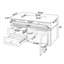 Meuble-lavabo mural 36 po avec 2 tiroirs-1354335685