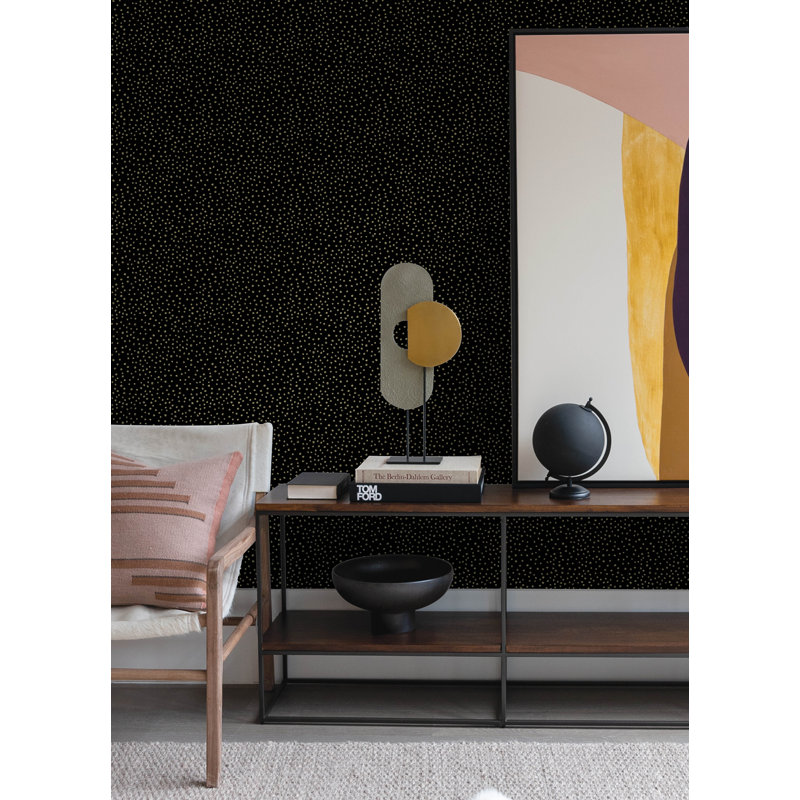 Cassie Gold Petite Polka Wallpaper, Gold