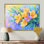 Symphonie lumineuse de fleurs de freesia jaune II - impression d'iris