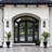2-Light 15.6"H Black Iron Tempered Glass ETL Outdoor Wall Light with Dusk to Dawn