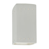 Mirabel - Small Rectangle W/ Perfs - Outdoor Closed Top & Bottom Wall Sconce - Gloss White - Dedicated LED/C