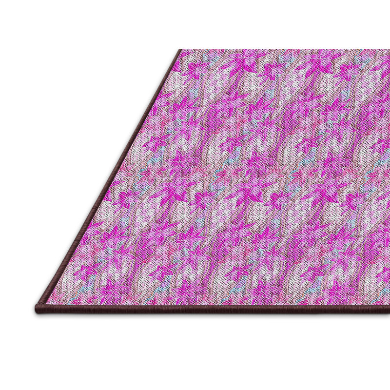 Tapis rose tissé à la machine, Rectangle 3 pi x 5 pi