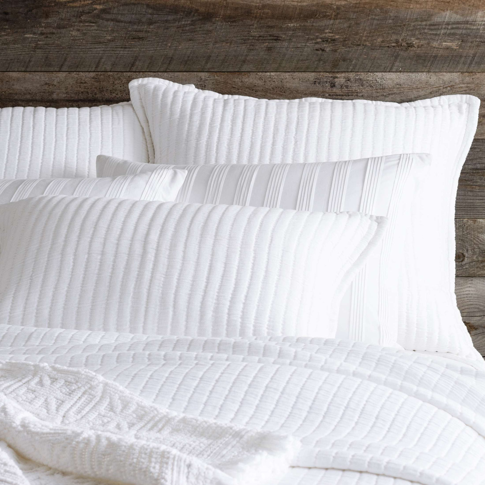Boyfriend Cotton Shams, Standard, White