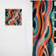 «Abstracted Forms In Balance III» - Rideau Mid-Century - Rideau abstrait occultant - 1 panneau-907427275