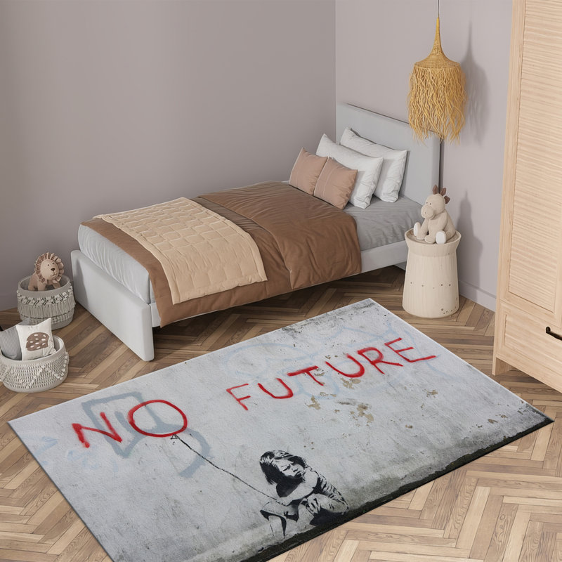 Stylish Non Woven Thin Type Printed Rug Featuring a Unique Geometric Design and Neutral Tones Perfect for Enhancing the Aesthetic Appeal of Any Living Space