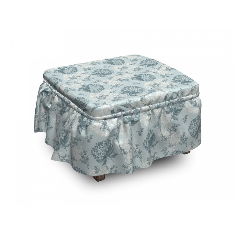 Housse pour repose-pieds plantes romantique