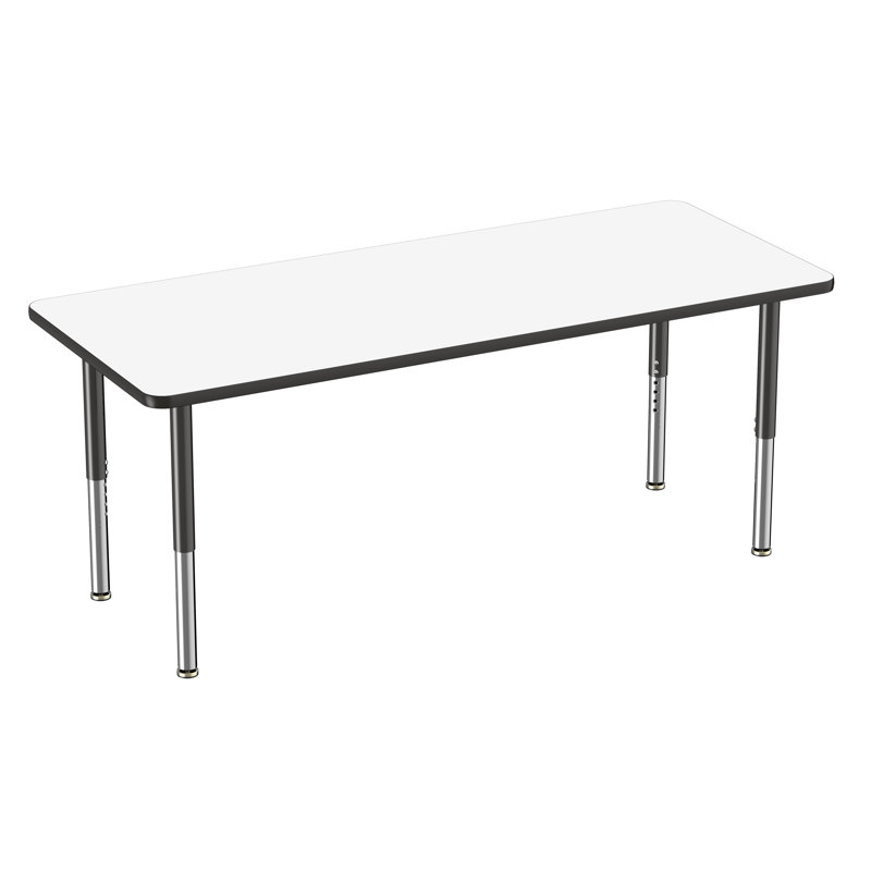Table d'activités rectangulaire, 30" x 72", Tableau blanc / noir, Super