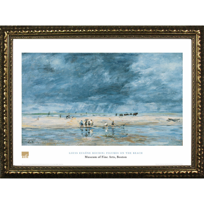 « figures on the beach » par louis eugene boudin, reproduction d’art encadrée Museum Masters