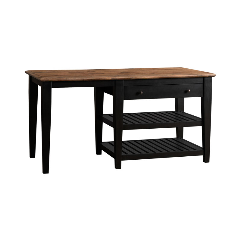 70 " W Kitchen Island with Solid Wood Top