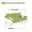 Causeuse-coussin standard en cuir véritable vert