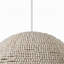 Luminaire suspendu dôme en bois Breanne - 35 po de diamètre - Blanc mat - Abat-jour blanc rétro-591606033-591606045