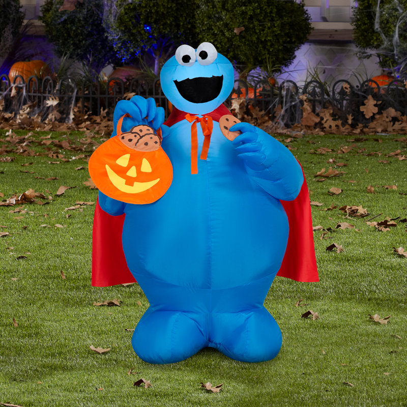 Airblown Cookie Monster with Cape Sesame Street