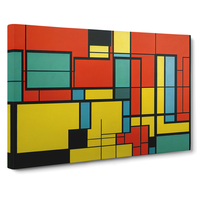 Cubism Art Abstract Vol.5 - Wrapped Canvas, 50cm H x 76cm W x 3cm D