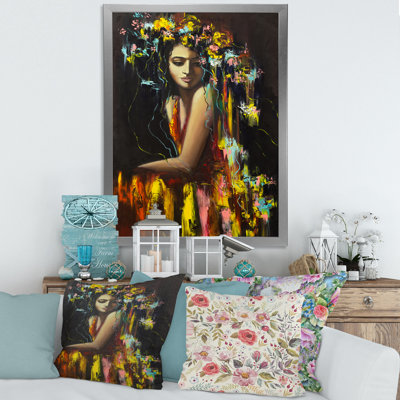 Portrait moderne d'une jeune femme - Peinture sur toile