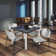 Kee Square Breakroom Table Top, 4 Zeng Stack Chairs