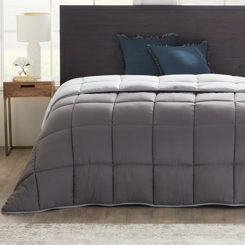 Édredon en duvet synthétique toutes saisons Lucid, Très grand lit, Blanc