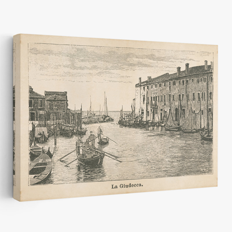 La Giudecca - Antique Antiques, H 16 po x l 24 po