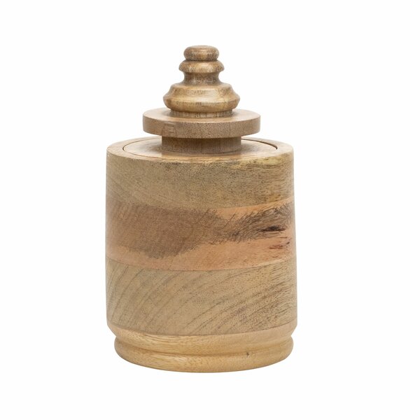 Wood with Antique Brass Canister