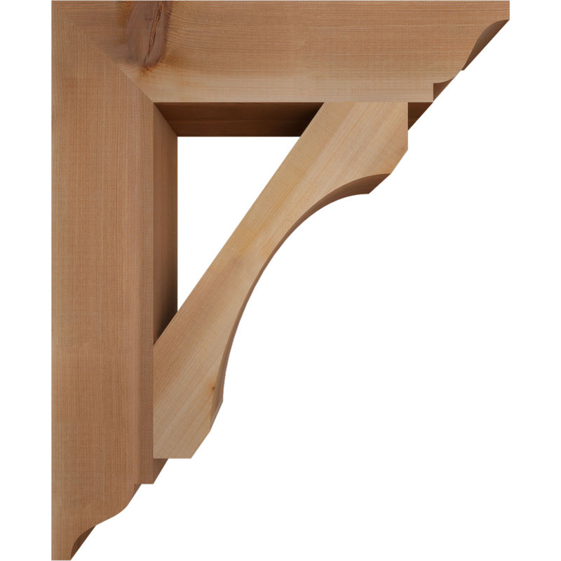 Support en bois rustique traditionnel BKTLEC01, Cèdre rouge de l'Ouest (lisse), H 22 po x l 3,5 po x P 18 po