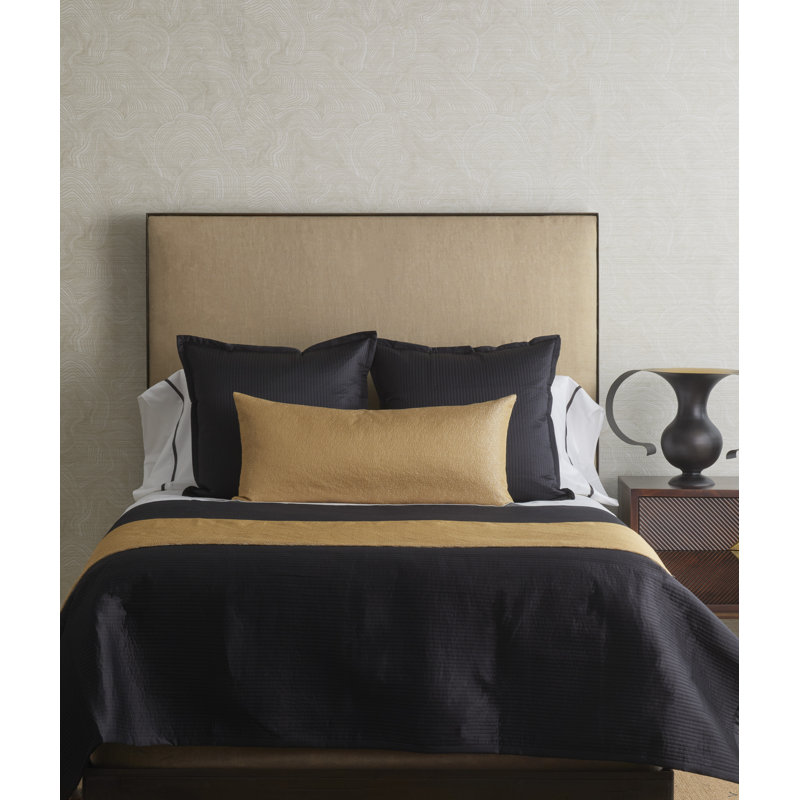 Link Polyester 3 Piece Throw & Sham, Gold