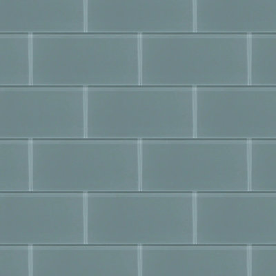 Carrelage mural en verre 3 pi x 6 pi Azure Sea Block (0,13 pi2 / pièce)