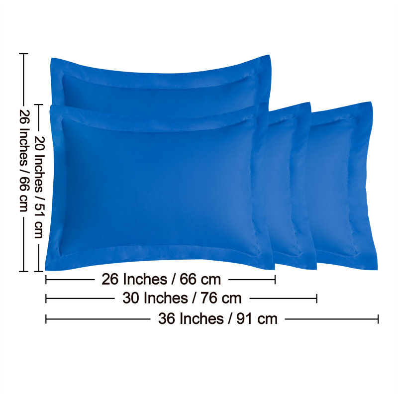 Sham Set, Royal Blue, Queen