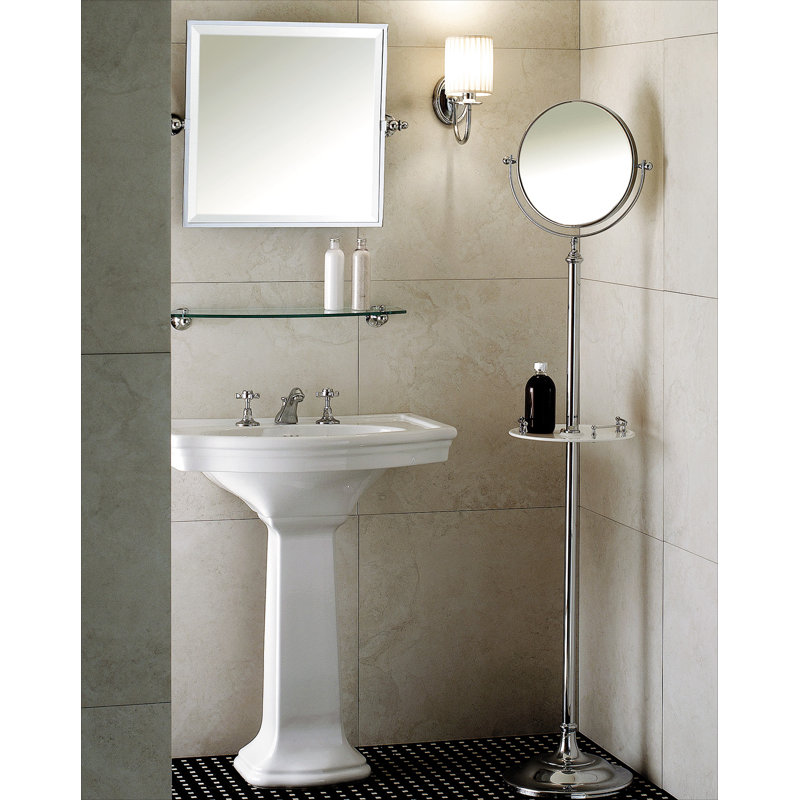 25.88" Tall White Ceramic Oval Pedestal Bathroom Sink with Overflow, Single