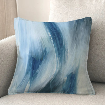 kathy ireland® HOME Abstract Blues I Indoor Decorative Pillow By Laural Home