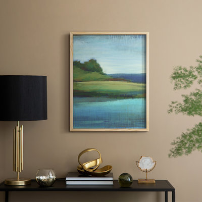 Silent Lakeside I Framed Print - Solid Wood