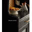 Garde-manger mince et haut en pin massif noir