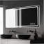 Miroir de salle de bain 60 po x 28 po à DEL avec miroirs de salle de bain avec lumières frontales anti-buée et sans miroir