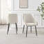 Aminata Veneer & Metal Round Dining Table With Ophelia Fabric Chairs - Modern Statement Design-736294568-736294570