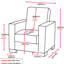 Fauteuil convertible de 39 po de largeur