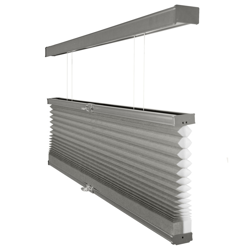 Semi Sheer Cellular Shade, Gray, 28"W x 48"L